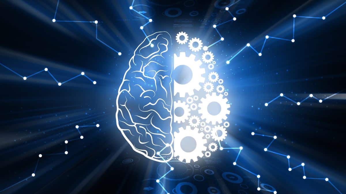 cerveau mécanique engrenages intelligence artificielle automatisation marketing